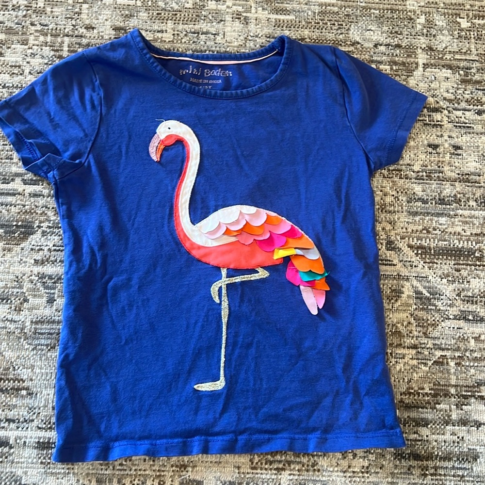 Mini boden flamingo shirt